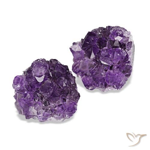 14.86 ctw Violet Druzy Amethyst Stones, Natural Druzy Amethyst in Fancy Crystal Cluster Shape for Sale