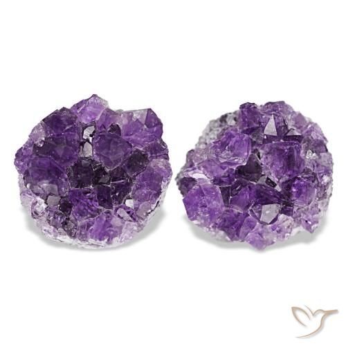 15.65 ctw Violet Druzy Amethyst Gemstones, Druzy Amethyst Gems in Fancy Crystal Cluster Shape for Sale.