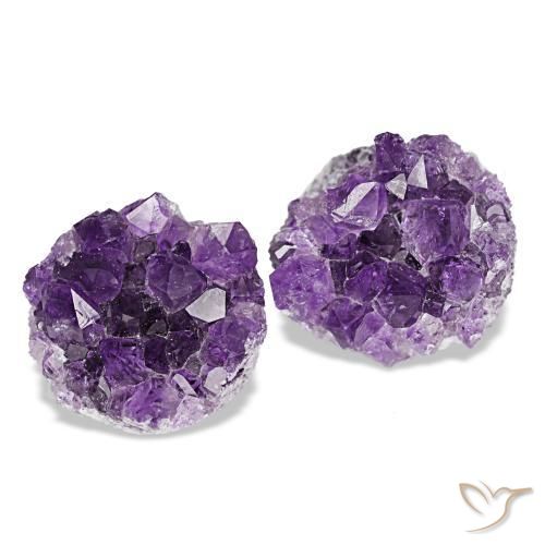 15.65 ctw Violet Druzy Amethyst Stones, Natural Druzy Amethyst in Fancy Crystal Cluster Shape for Sale