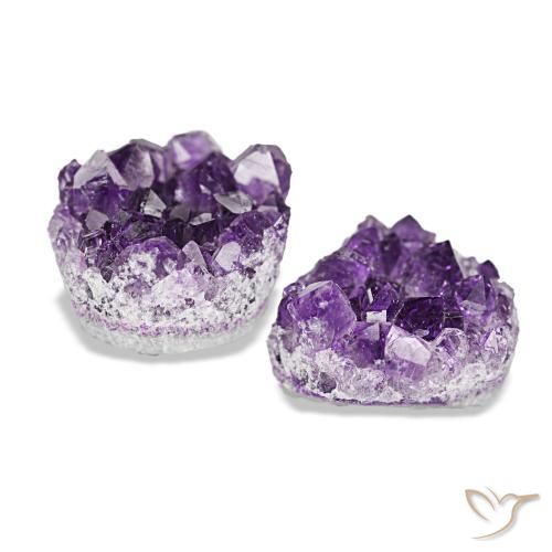 Druzy Amethyst Gemstones in 12.8 x 12 mm Size for Sale, Druzy Amethyst Stones in Deep Violet Color