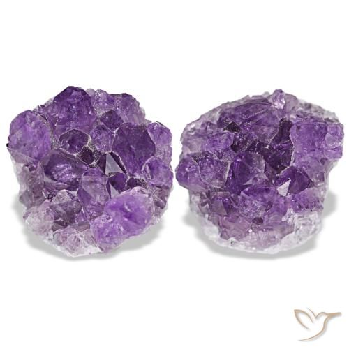 14.77 ctw Violet Druzy Amethyst Gemstones, Druzy Amethyst Gems in Fancy Crystal Cluster Shape for Sale.