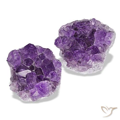 14.77 ctw Violet Druzy Amethyst Stones, Natural Druzy Amethyst in Fancy Crystal Cluster Shape for Sale