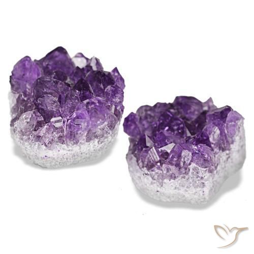 Druzy Amethyst Gemstones in 12.1 x 11.5 mm Size for Sale, Druzy Amethyst Stones in Deep Violet Color