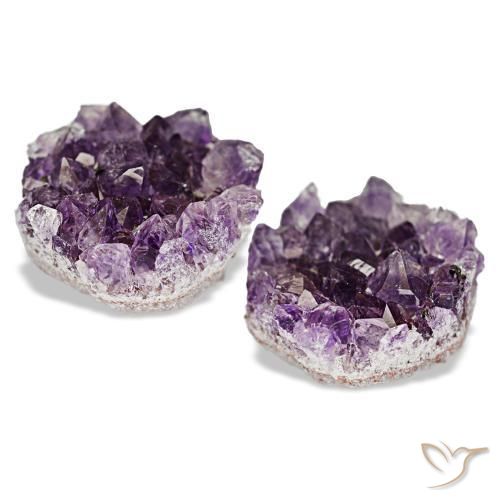Druzy Amethyst Gemstones in 13.6 x 12.9 mm Size for Sale, Druzy Amethyst Stones in Medium Violet Color