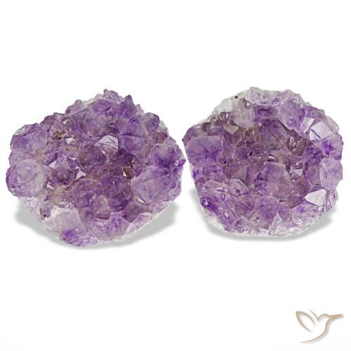 15.30 ctw Violet Druzy Amethyst Gemstones, Druzy Amethyst Gems in Fancy Crystal Cluster Shape for Sale.