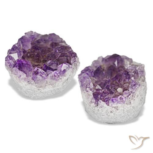 Druzy Amethyst Gemstones in 13.6 x 12.5 mm Size for Sale, Druzy Amethyst Stones in Mauve Violet Color