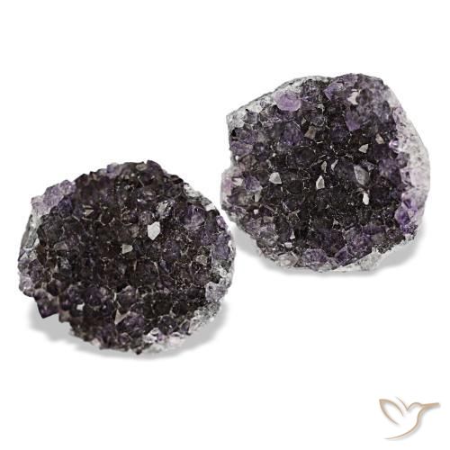 15.02 ctw Violet Druzy Amethyst Stones, Natural Druzy Amethyst in Fancy Crystal Cluster Shape for Sale