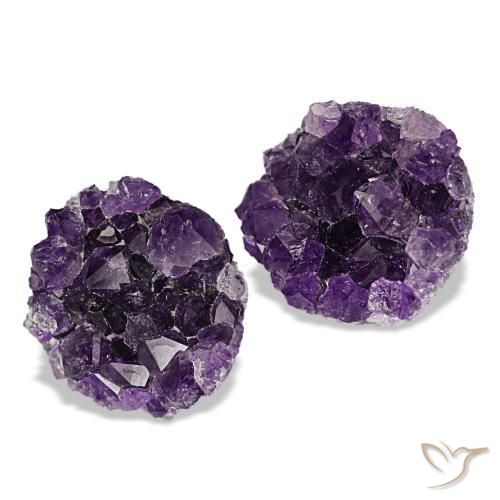 20.85 ctw Violet Druzy Amethyst Stones, Natural Druzy Amethyst in Fancy Crystal Cluster Shape for Sale