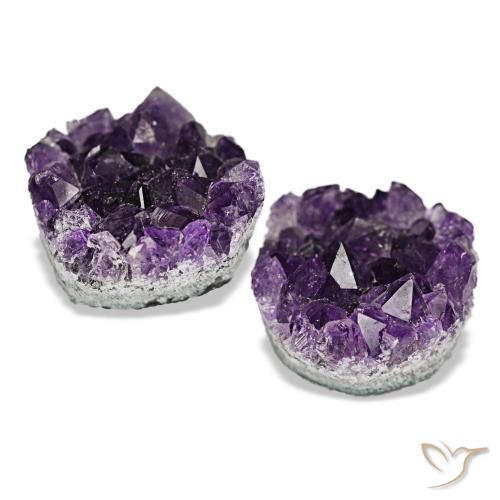 Druzy Amethyst Gemstones in 14.4 x 13.3 mm Size for Sale, Druzy Amethyst Stones in Medium Dark-Violet Color