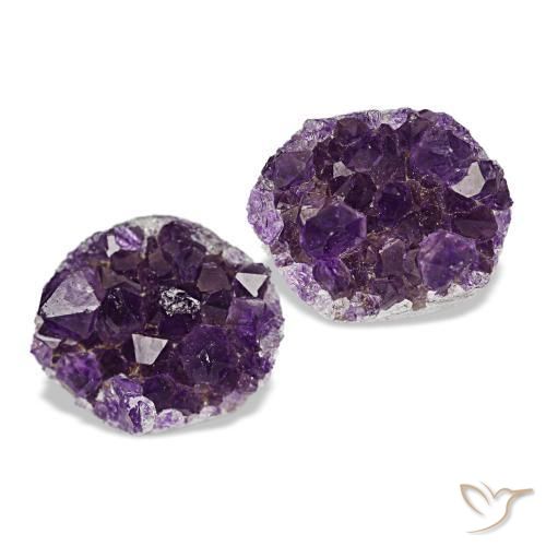 13.49 ctw Violet Druzy Amethyst Stones, Natural Druzy Amethyst in Fancy Crystal Cluster Shape for Sale
