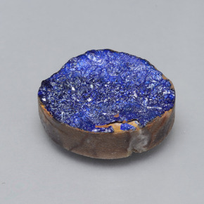 7.29 ct Blue Druzy Azurite Stone, Natural Druzy Azurite in Fancy Crystal Cluster Shape for Sale