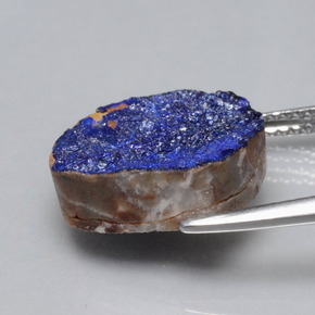 Druzy Azurite Gemstone in 13.9 x 12.9 mm Size for Sale, Druzy Azurite Stone in Blue Color