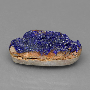 9.85 ct Blue Druzy Azurite Stone, Natural Druzy Azurite in Fancy Crystal Cluster Shape for Sale