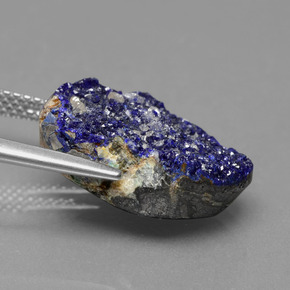 Druzy Azurite Gemstone in 17.5 x 11.9 mm Size for Sale, Druzy Azurite Stone in Blue Color