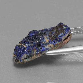 Druzy Azurite Gemstone in 17.4 x 11.8 mm Size for Sale, Druzy Azurite Stone in Blue Color