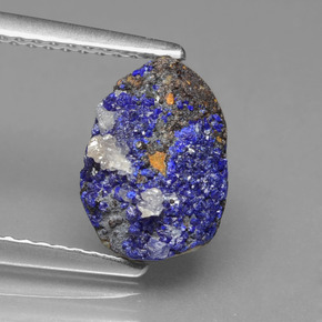 2.34 ct Blue Druzy Azurite Gemstone, Druzy Azurite Gem in Fancy Crystal Cluster Shape for Sale.