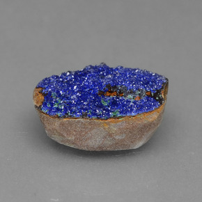 2.55 ct Blue Druzy Azurite Stone, Natural Druzy Azurite in Fancy Crystal Cluster Shape for Sale