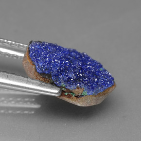 Druzy Azurite Gemstone in 10 x 8.3 mm Size for Sale, Druzy Azurite Stone in Blue Color