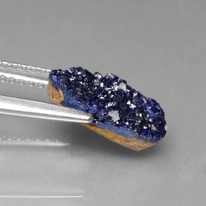 Druzy Azurite Gemstone in 11.3 x 7.1 mm Size for Sale, Druzy Azurite Stone in Blue Color