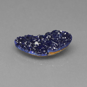 1.97 ct Blue Druzy Azurite Stone, Natural Druzy Azurite in Fancy Crystal Cluster Shape for Sale