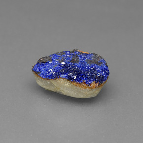 2.15 ct Blue Druzy Azurite Stone, Natural Druzy Azurite in Fancy Crystal Cluster Shape for Sale