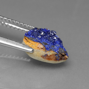 Druzy Azurite Gemstone in 9.8 x 7.8 mm Size for Sale, Druzy Azurite Stone in Blue Color