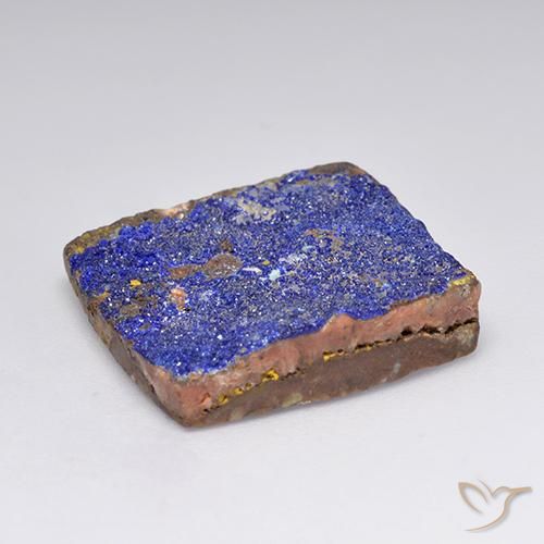 Druzy Azurite Gemstone in 18.7 x 18 mm Size for Sale, Druzy Azurite Stone in Greyish Blue Color