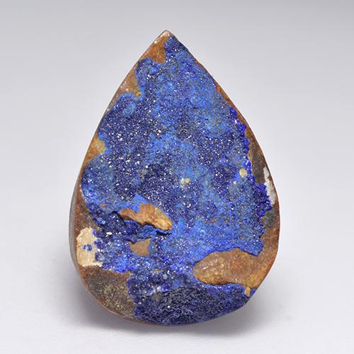 Gris bleu clair Druzy Azurite gemme - 16ct Regroupement de cristal taille Poire (ID: 529682)
