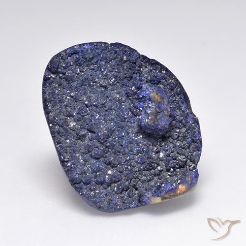 13,62 ct Odd Shaped Druzy Azurite, 20,2 x 15,2 mm des États-Unis, Photo A