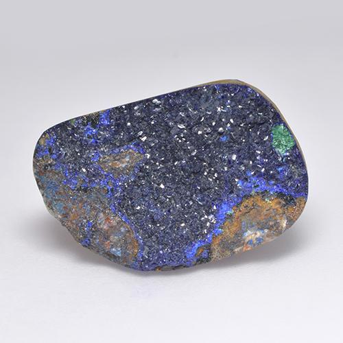 19.23 ct Blue Druzy Azurite Stone, Natural Druzy Azurite in Fancy Crystal Cluster Shape for Sale
