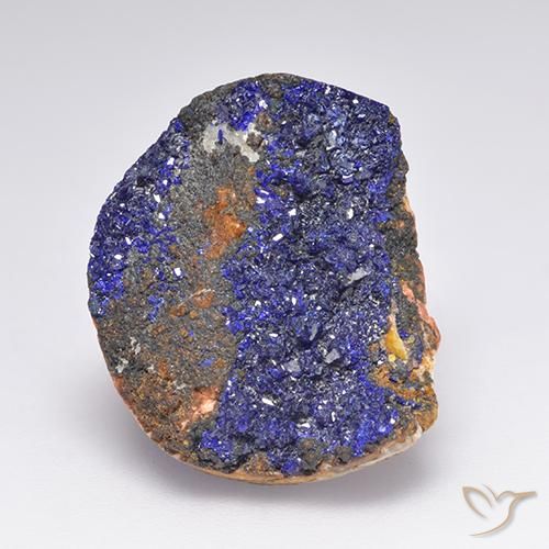 15,7 ct Odd Shaped Druzy Azurite, 18,6 x 15,6 mm des États-Unis, Photo A
