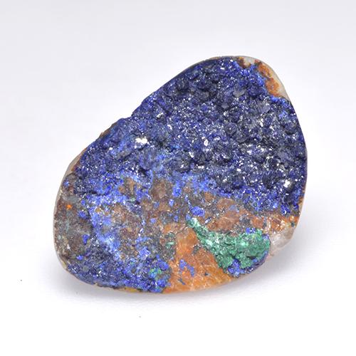 8.35 ct Blue Druzy Azurite Stone, Natural Druzy Azurite in Fancy Crystal Cluster Shape for Sale