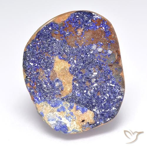 11,87 ct Odd Shaped Druzy Azurite, 18 x 14,7 mm des États-Unis, Photo A