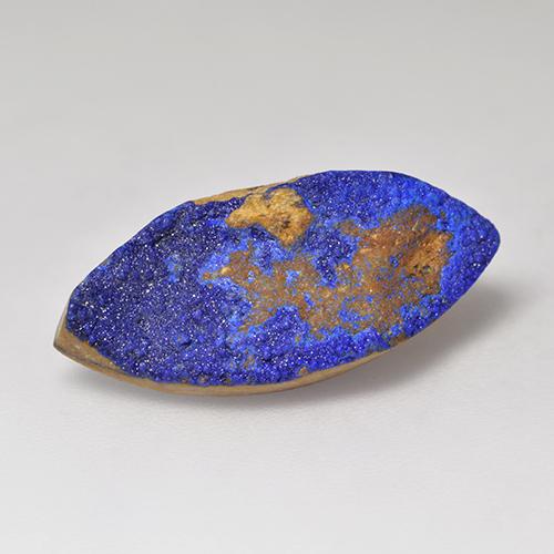 6.76 ct Blue Druzy Azurite Stone, Natural Druzy Azurite in Marquise Crystal Cluster Shape for Sale