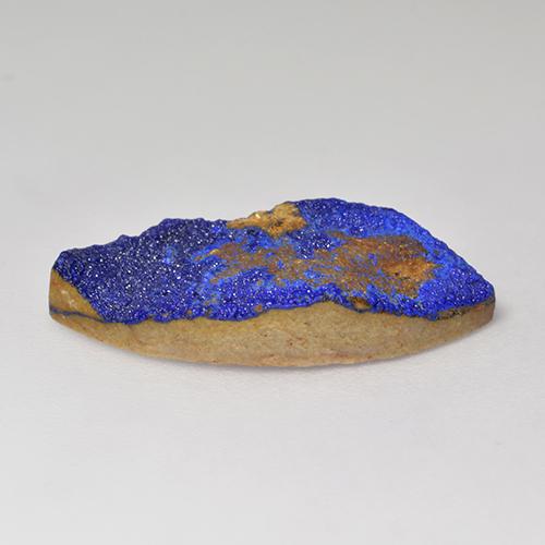 Druzy Azurite Gemstone in 21.9 x 9.9 mm Size for Sale, Druzy Azurite Stone in Light Blue Grey Color