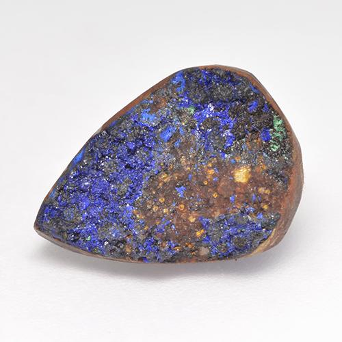 Bleu marine profond Druzy Azurite gemme - 5.2ct Regroupement de cristal taille Poire (ID: 529718)
