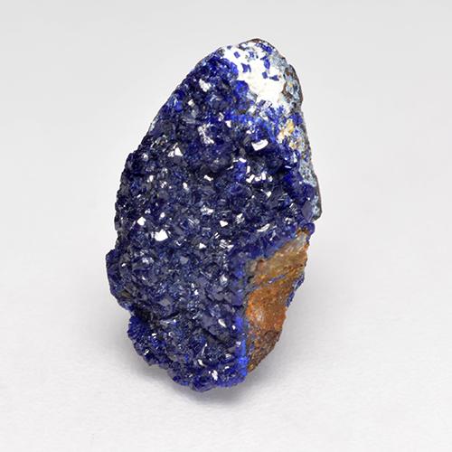3.51 ct Blue Druzy Azurite Gemstone, Druzy Azurite Gem in Fancy Crystal Cluster Shape for Sale.