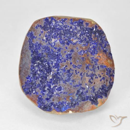 16,09 ct Odd Shaped Druzy Azurite, 17,2 x 17,2 mm des États-Unis, Photo A