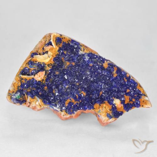 12,13 ct Odd Shaped Druzy Azurite, 22,6 x 12,8 mm des États-Unis, Photo A