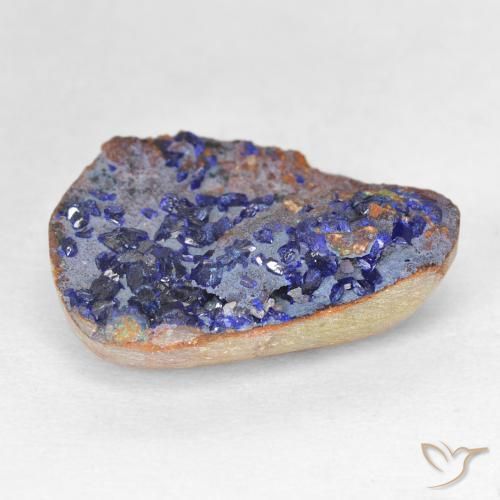 Druzy Azurite Gemstone in 18 x 13 mm (calibrated) Size for Sale, Druzy Azurite Stone in Deep Navy Blue Color