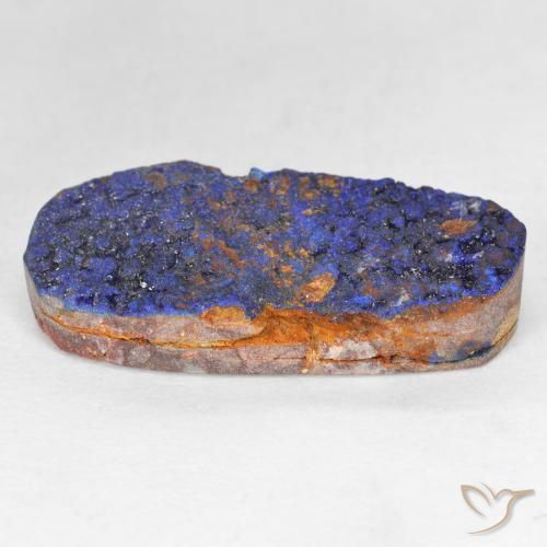 Druzy Azurite Gemstone in 23.3 x 10.1 mm Size for Sale, Druzy Azurite Stone in Deep Navy Blue Color