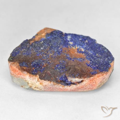 Druzy Azurite Gemstone in 22.6 x 17.5 mm Size for Sale, Druzy Azurite Stone in Deep Navy Blue Color
