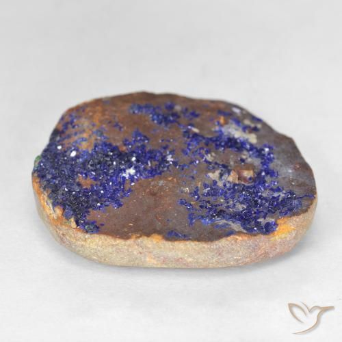 Druzy Azurite Gemstone in 22.8 x 21 mm Size for Sale, Druzy Azurite Stone in Deep Navy Blue Color