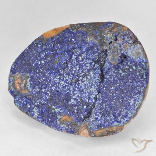 25.88 ct Blue Druzy Azurite Stone, Natural Druzy Azurite in Fancy Crystal Cluster Shape for Sale