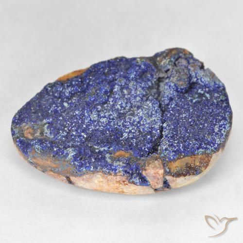 Druzy Azurite Gemstone in 25.8 x 19.9 mm Size for Sale, Druzy Azurite Stone in Deep Navy Blue Color
