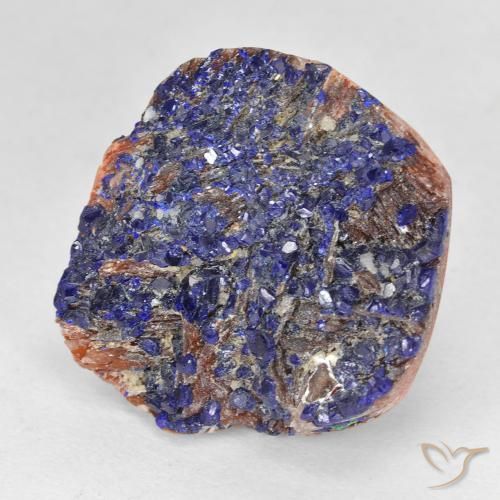 23.14 ct Blue Druzy Azurite Stone, Natural Druzy Azurite in Fancy Crystal Cluster Shape for Sale