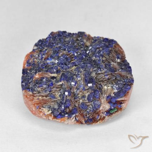 Druzy Azurite Gemstone in 17.6 x 16.9 mm Size for Sale, Druzy Azurite Stone in Deep Navy Blue Color