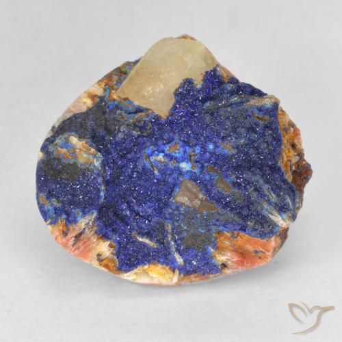 10,05 ct Odd Shaped Druzy Azurite, 14,5 x 13,3 mm des États-Unis, Photo A