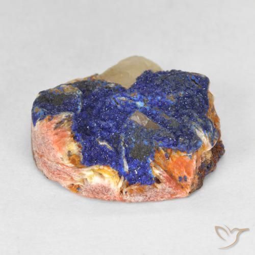 Druzy Azurite Gemstone in 14.5 x 13.3 mm Size for Sale, Druzy Azurite Stone in Deep Navy Blue Color