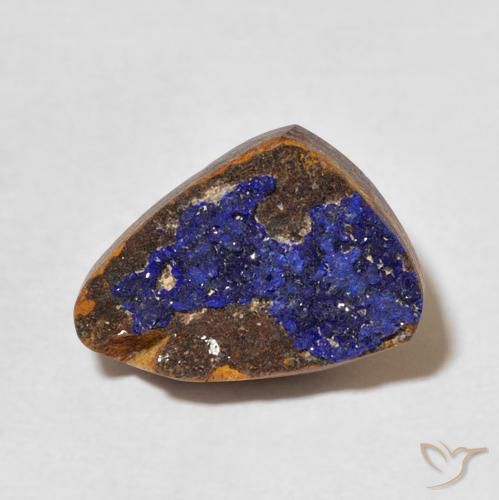 5,64 ct Odd Shaped Druzy Azurite, 13,4 x 10,4 mm des États-Unis, Photo A